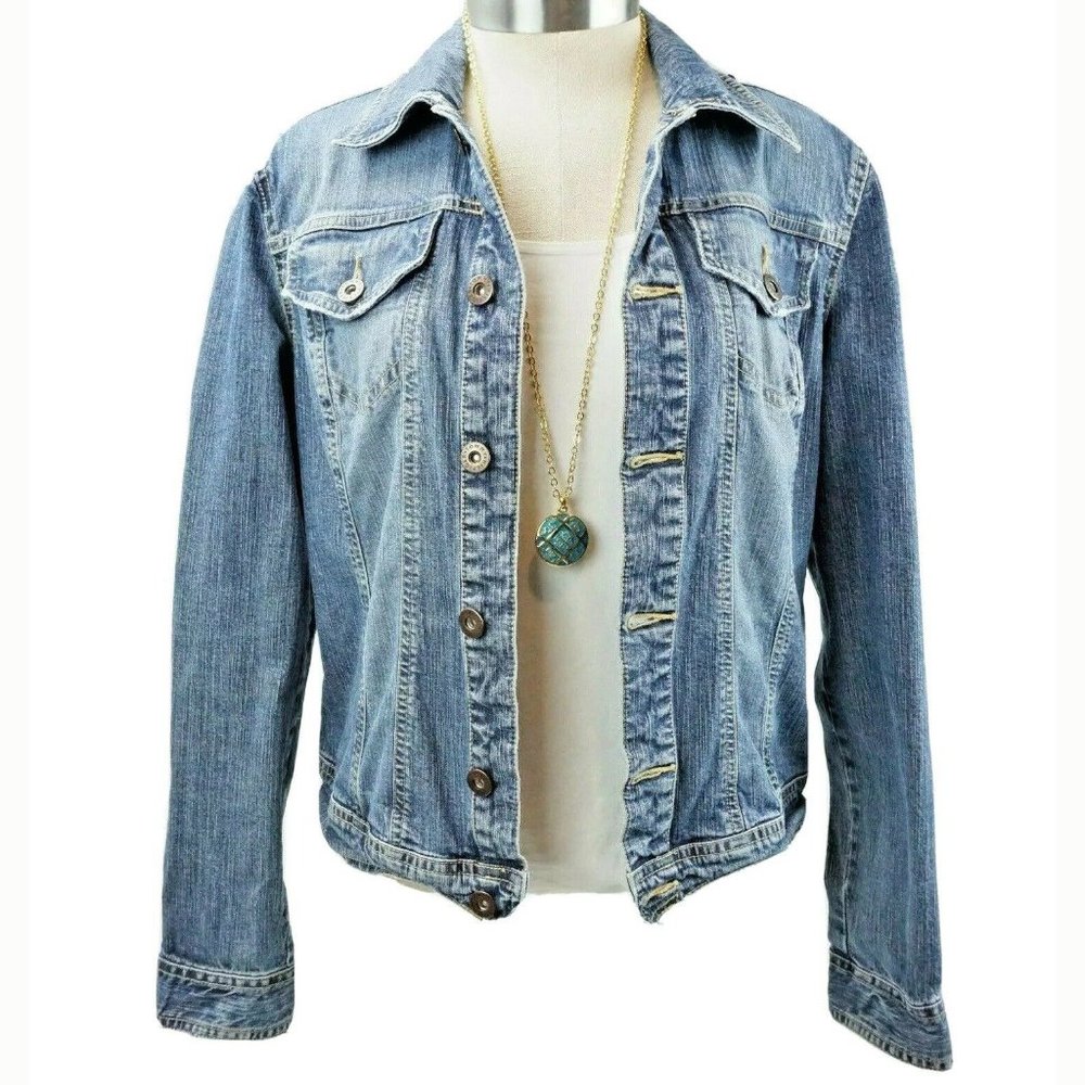 Tommy Hilfiger Womens  Blue Denim Jean Jacket SM